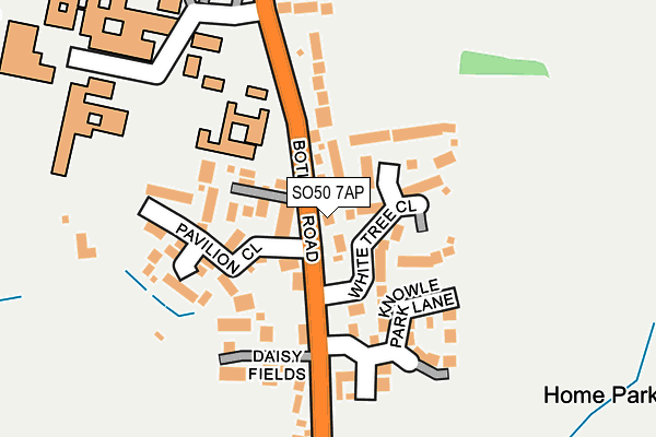 SO50 7AP map - OS OpenMap – Local (Ordnance Survey)