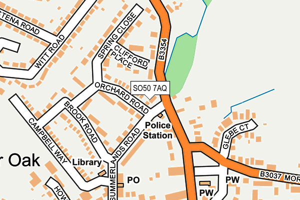 SO50 7AQ map - OS OpenMap – Local (Ordnance Survey)