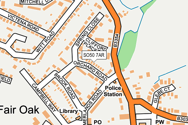 SO50 7AR map - OS OpenMap – Local (Ordnance Survey)