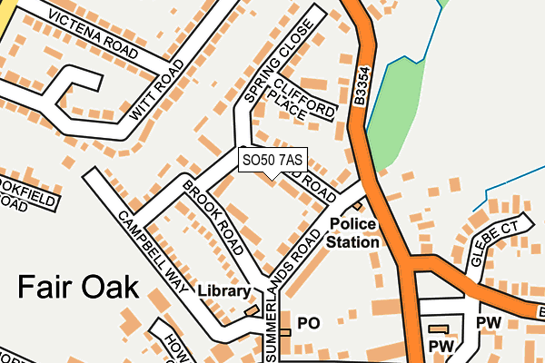 SO50 7AS map - OS OpenMap – Local (Ordnance Survey)