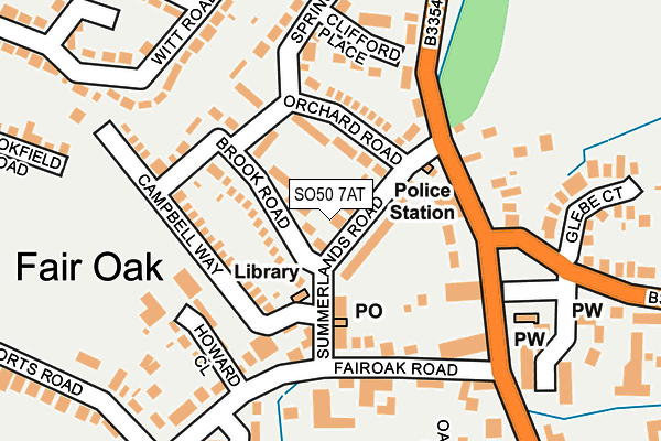 SO50 7AT map - OS OpenMap – Local (Ordnance Survey)