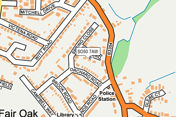SO50 7AW map - OS OpenMap – Local (Ordnance Survey)