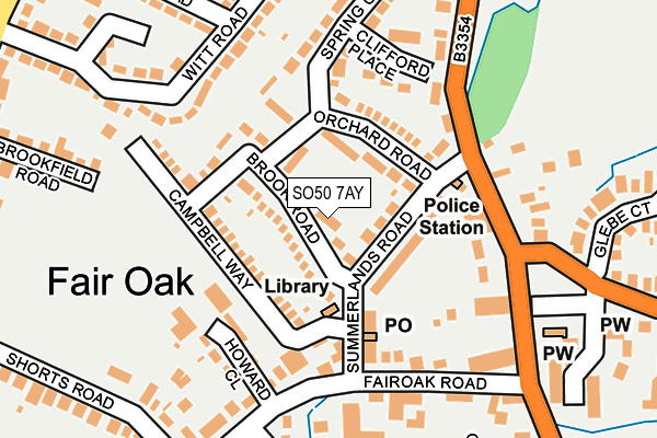 SO50 7AY map - OS OpenMap – Local (Ordnance Survey)