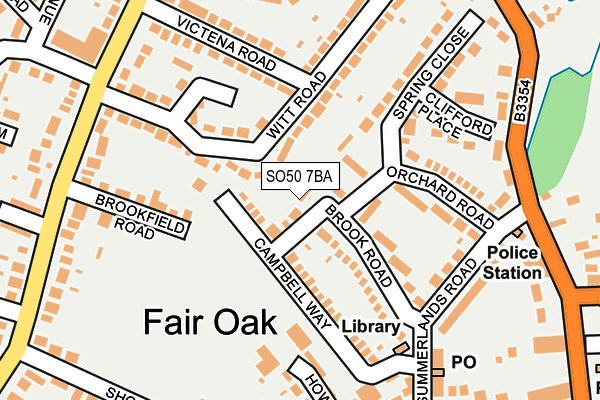 SO50 7BA map - OS OpenMap – Local (Ordnance Survey)