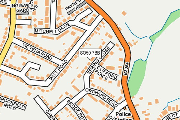 SO50 7BB map - OS OpenMap – Local (Ordnance Survey)