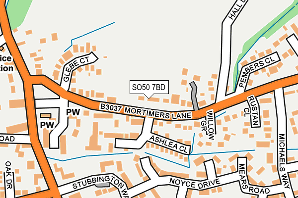 SO50 7BD map - OS OpenMap – Local (Ordnance Survey)