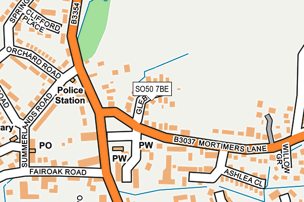 SO50 7BE map - OS OpenMap – Local (Ordnance Survey)