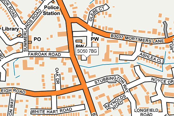 SO50 7BG map - OS OpenMap – Local (Ordnance Survey)