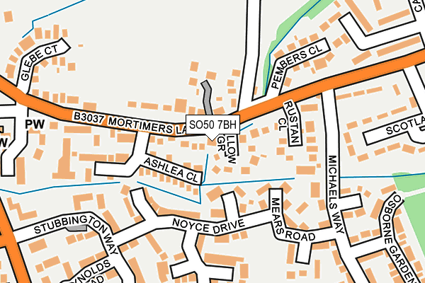 SO50 7BH map - OS OpenMap – Local (Ordnance Survey)