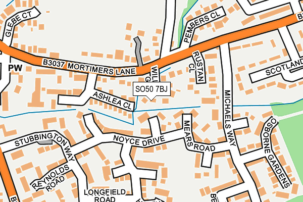 SO50 7BJ map - OS OpenMap – Local (Ordnance Survey)