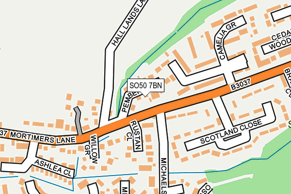 SO50 7BN map - OS OpenMap – Local (Ordnance Survey)