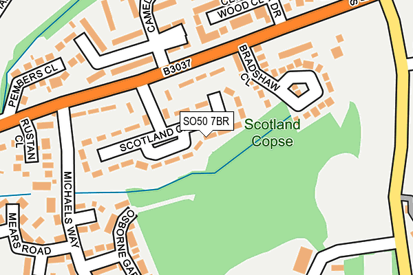 SO50 7BR map - OS OpenMap – Local (Ordnance Survey)