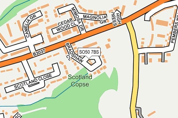 SO50 7BS map - OS OpenMap – Local (Ordnance Survey)