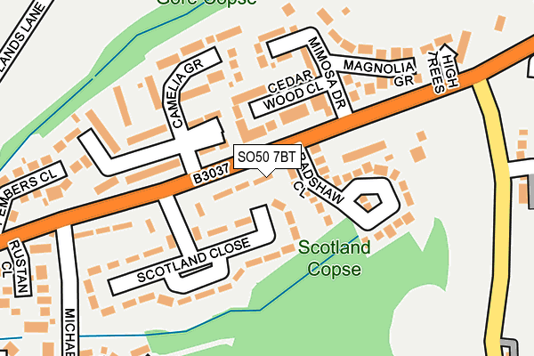 SO50 7BT map - OS OpenMap – Local (Ordnance Survey)