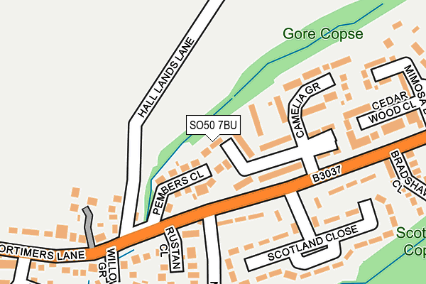 SO50 7BU map - OS OpenMap – Local (Ordnance Survey)