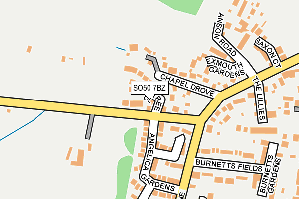 SO50 7BZ map - OS OpenMap – Local (Ordnance Survey)