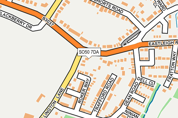 SO50 7DA map - OS OpenMap – Local (Ordnance Survey)
