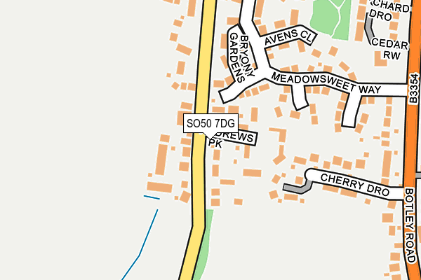 SO50 7DG map - OS OpenMap – Local (Ordnance Survey)