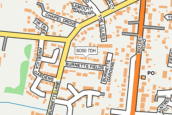 SO50 7DH map - OS OpenMap – Local (Ordnance Survey)