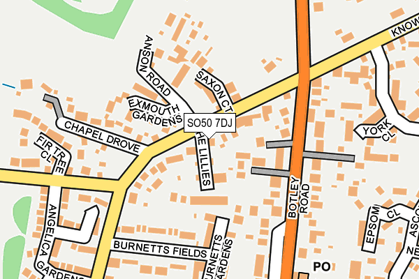 SO50 7DJ map - OS OpenMap – Local (Ordnance Survey)