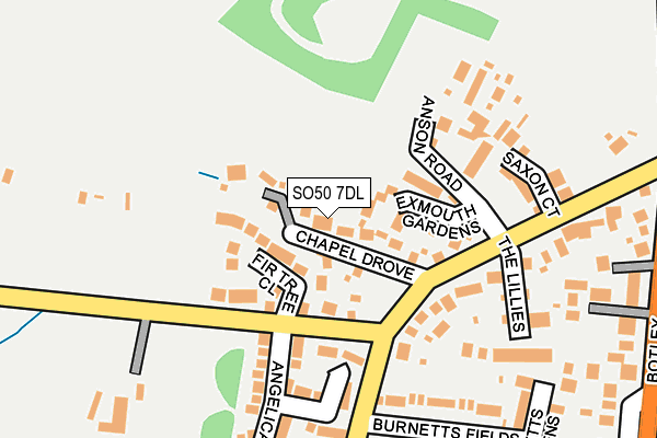 SO50 7DL map - OS OpenMap – Local (Ordnance Survey)