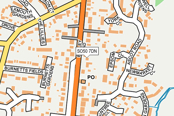SO50 7DN map - OS OpenMap – Local (Ordnance Survey)