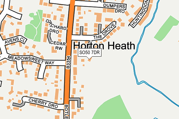 SO50 7DR map - OS OpenMap – Local (Ordnance Survey)