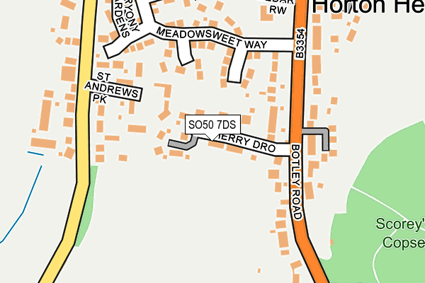 SO50 7DS map - OS OpenMap – Local (Ordnance Survey)