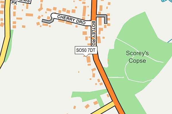 SO50 7DT map - OS OpenMap – Local (Ordnance Survey)