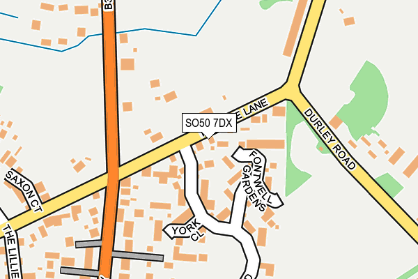 SO50 7DX map - OS OpenMap – Local (Ordnance Survey)