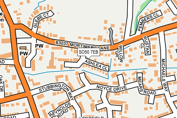 SO50 7EB map - OS OpenMap – Local (Ordnance Survey)