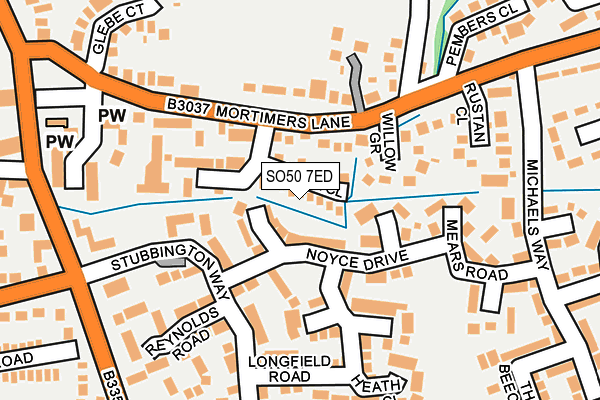 SO50 7ED map - OS OpenMap – Local (Ordnance Survey)