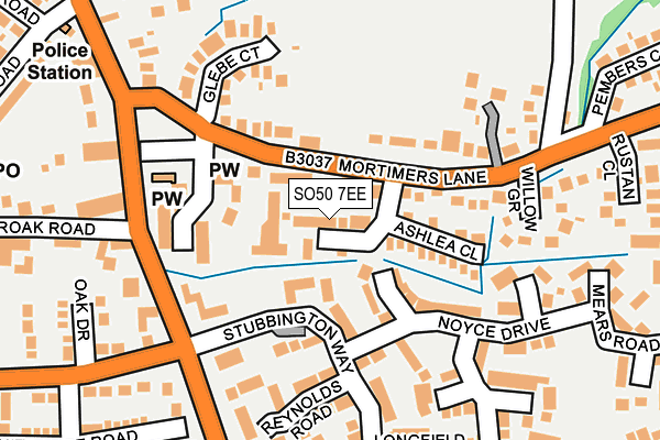 SO50 7EE map - OS OpenMap – Local (Ordnance Survey)