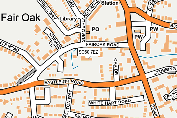 SO50 7EZ map - OS OpenMap – Local (Ordnance Survey)