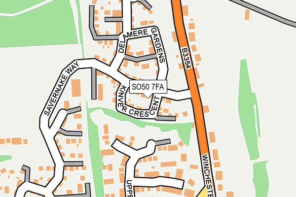 SO50 7FA map - OS OpenMap – Local (Ordnance Survey)
