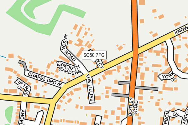 SO50 7FG map - OS OpenMap – Local (Ordnance Survey)