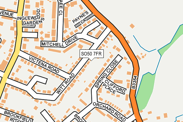 SO50 7FR map - OS OpenMap – Local (Ordnance Survey)