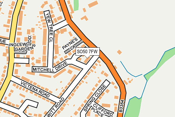 SO50 7FW map - OS OpenMap – Local (Ordnance Survey)