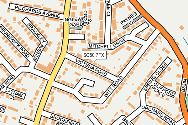 SO50 7FX map - OS OpenMap – Local (Ordnance Survey)