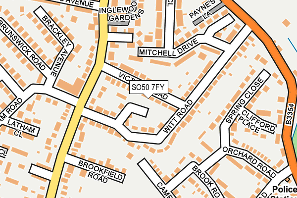 SO50 7FY map - OS OpenMap – Local (Ordnance Survey)