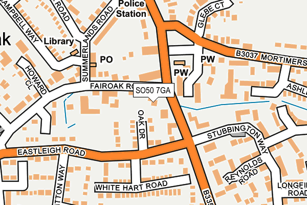 SO50 7GA map - OS OpenMap – Local (Ordnance Survey)