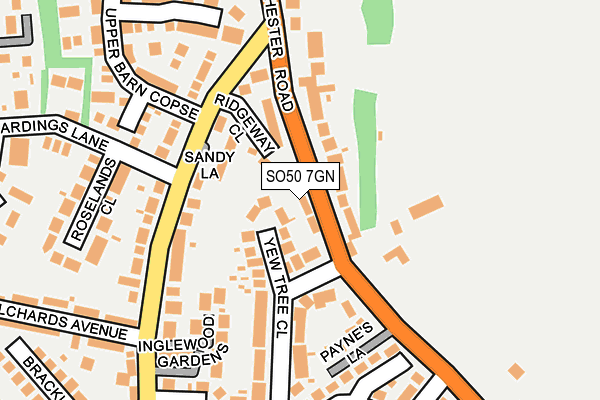 SO50 7GN map - OS OpenMap – Local (Ordnance Survey)