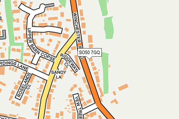 SO50 7GQ map - OS OpenMap – Local (Ordnance Survey)