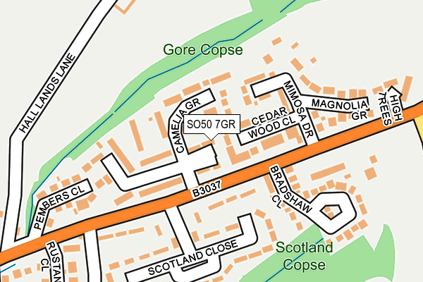 SO50 7GR map - OS OpenMap – Local (Ordnance Survey)