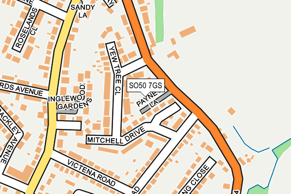 SO50 7GS map - OS OpenMap – Local (Ordnance Survey)