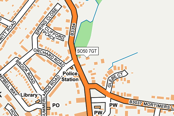SO50 7GT map - OS OpenMap – Local (Ordnance Survey)