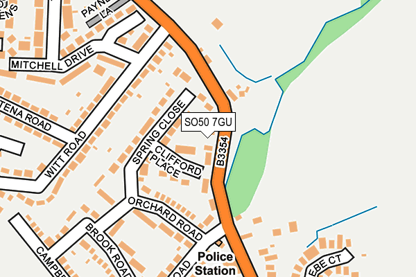 SO50 7GU map - OS OpenMap – Local (Ordnance Survey)
