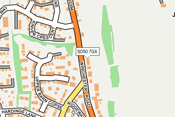 SO50 7GX map - OS OpenMap – Local (Ordnance Survey)