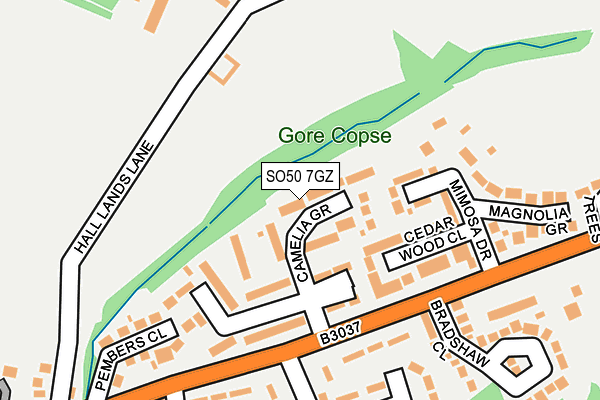 SO50 7GZ map - OS OpenMap – Local (Ordnance Survey)