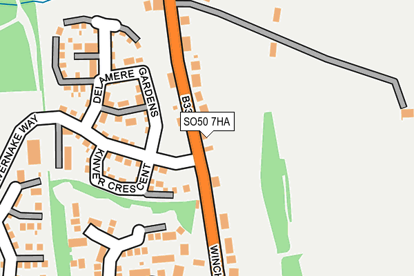 SO50 7HA map - OS OpenMap – Local (Ordnance Survey)
